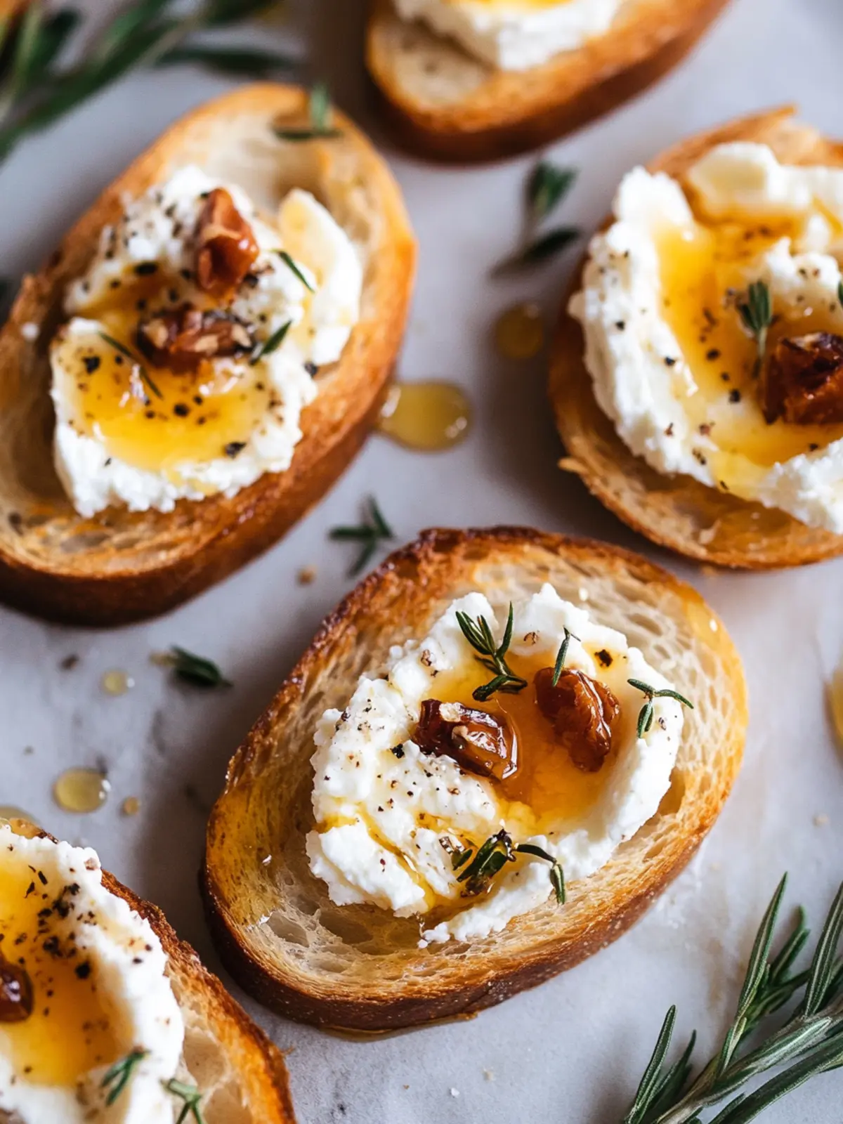 Whipped Feta & Hot Honey Crostini