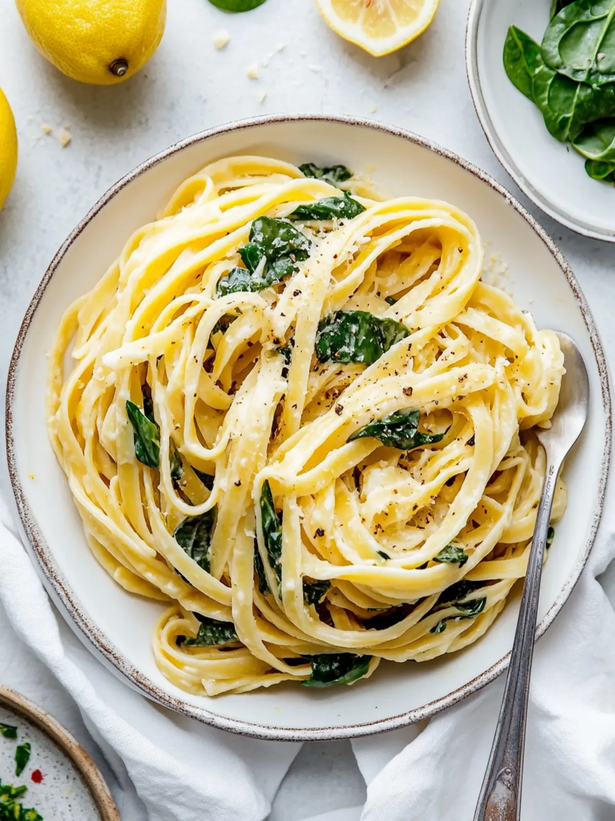 Lemon Spinach Pasta Recipe