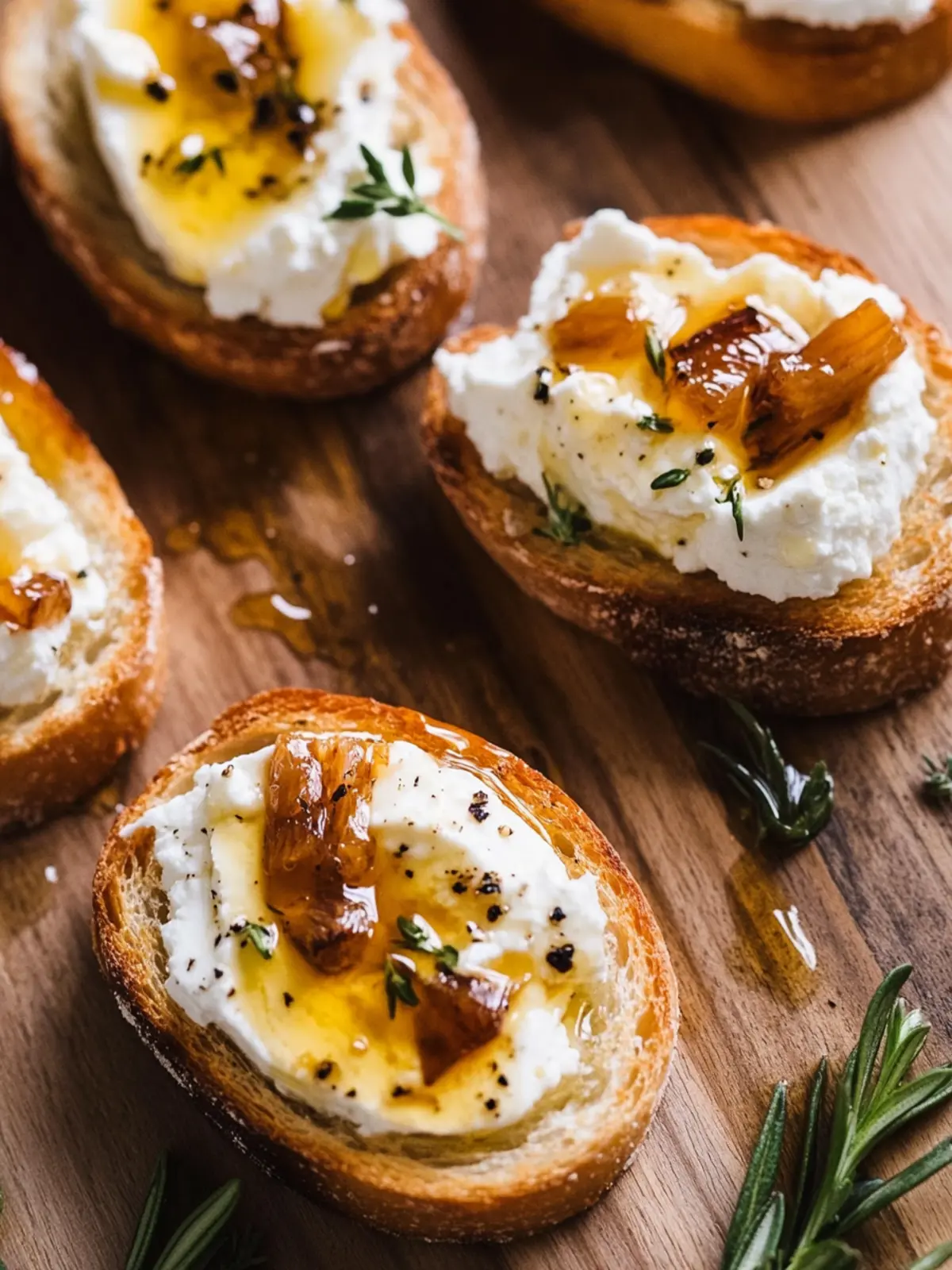 Whipped Feta & Hot Honey Crostini