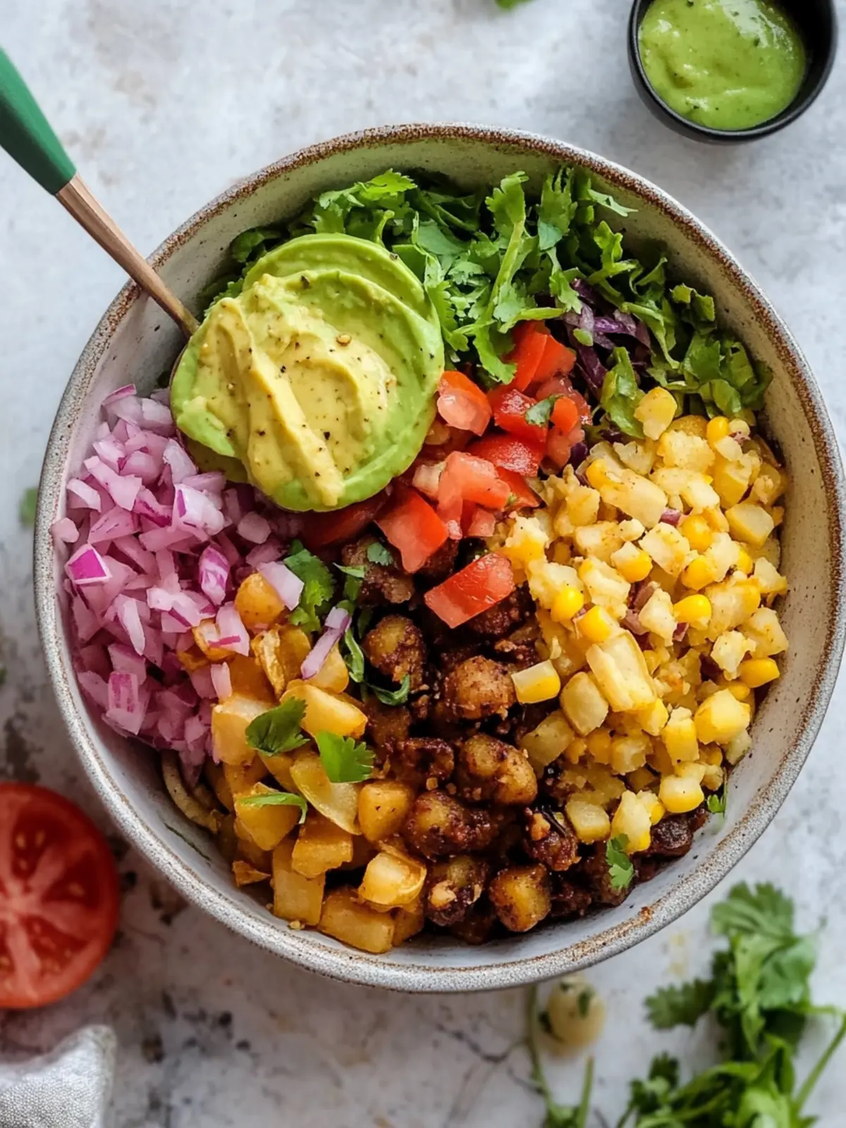 Savory Potato Taco Bowl for a Healthy Dinner Delight