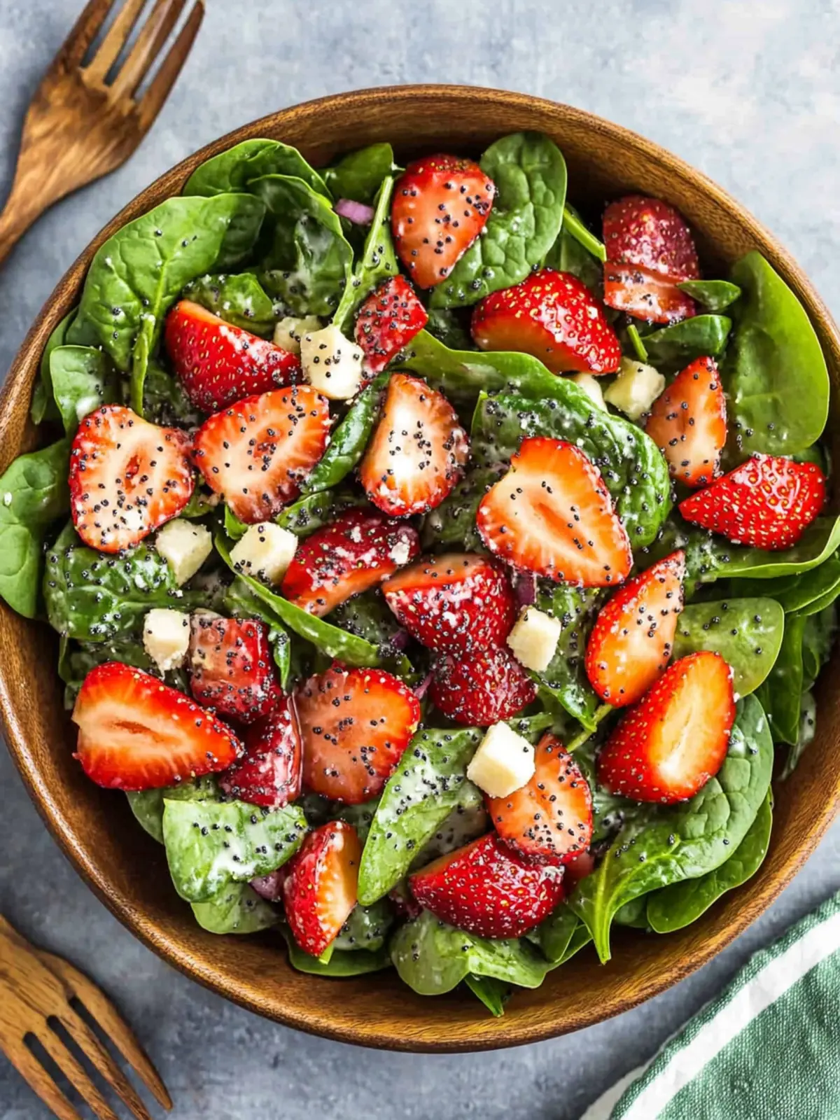 Strawberry Spinach Salad with Poppyseed Dressing