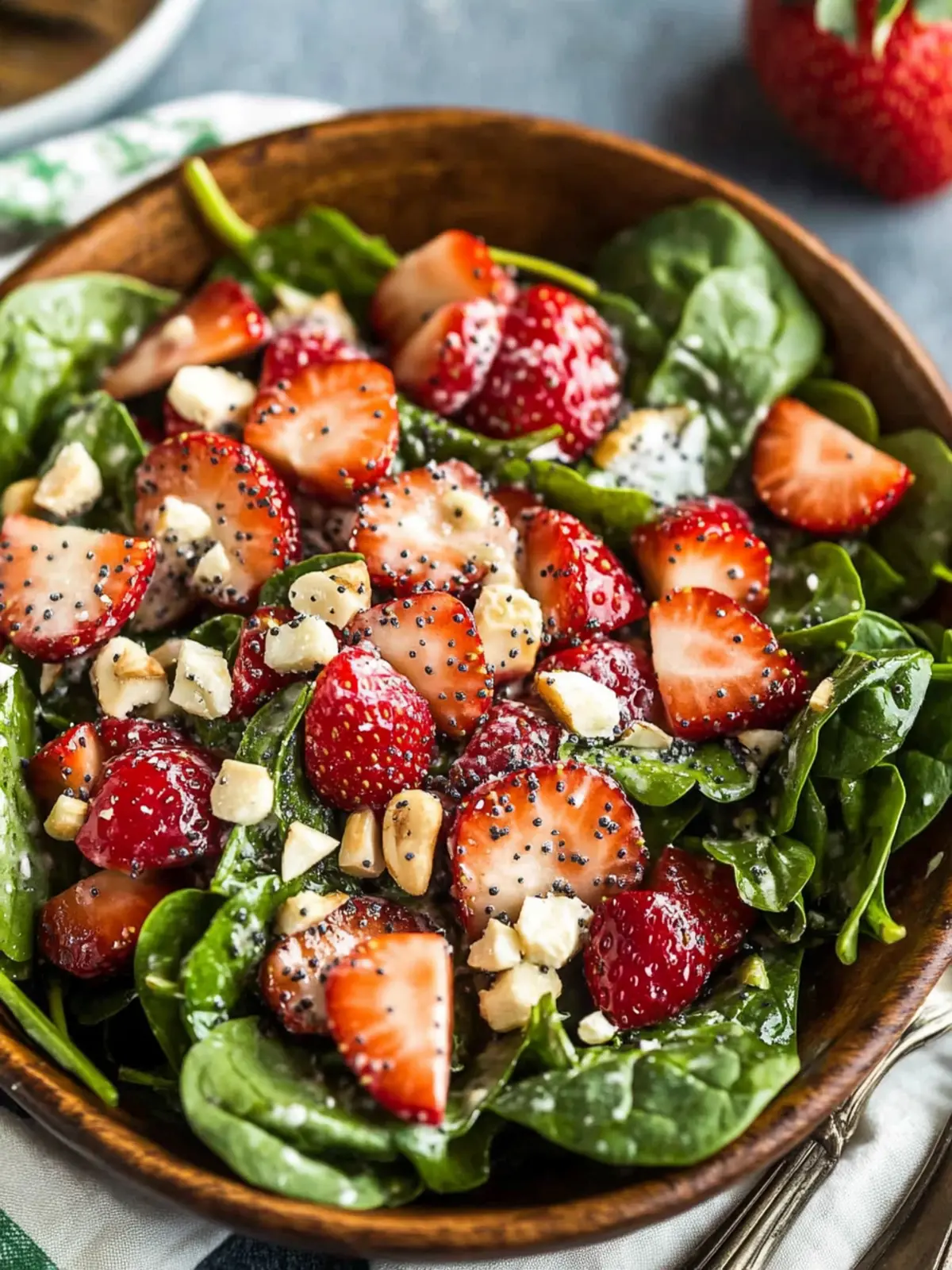 Strawberry Spinach Salad with Poppyseed Dressing