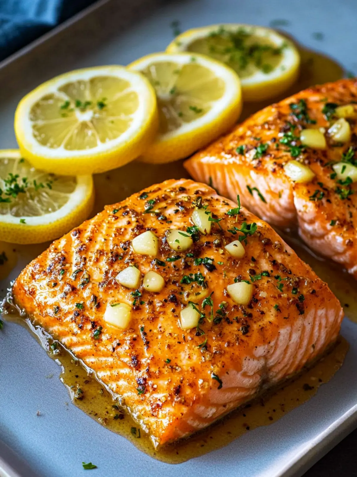 Lemon Garlic Roasted Salmon
