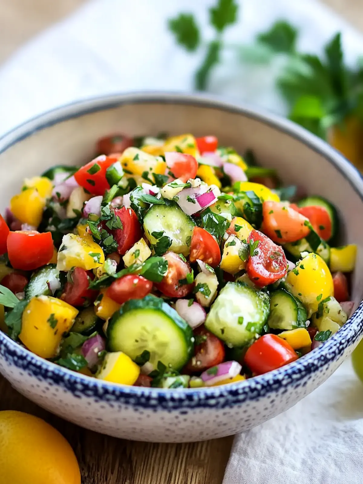Simple and Fresh Israeli Summer Salad