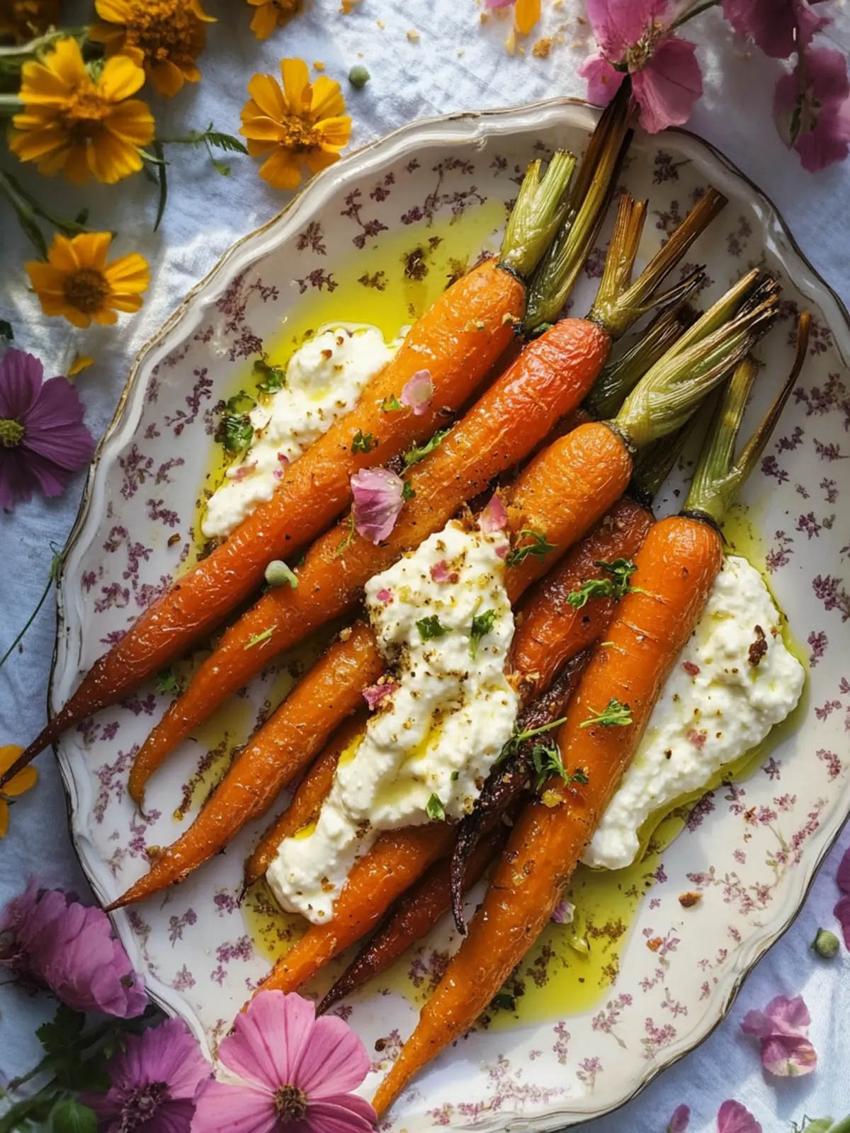 Honey Roasted Carrots with Whipped Ricotta