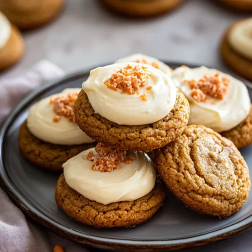 Carrot Cake Cookies with Cream Cheese Frosting