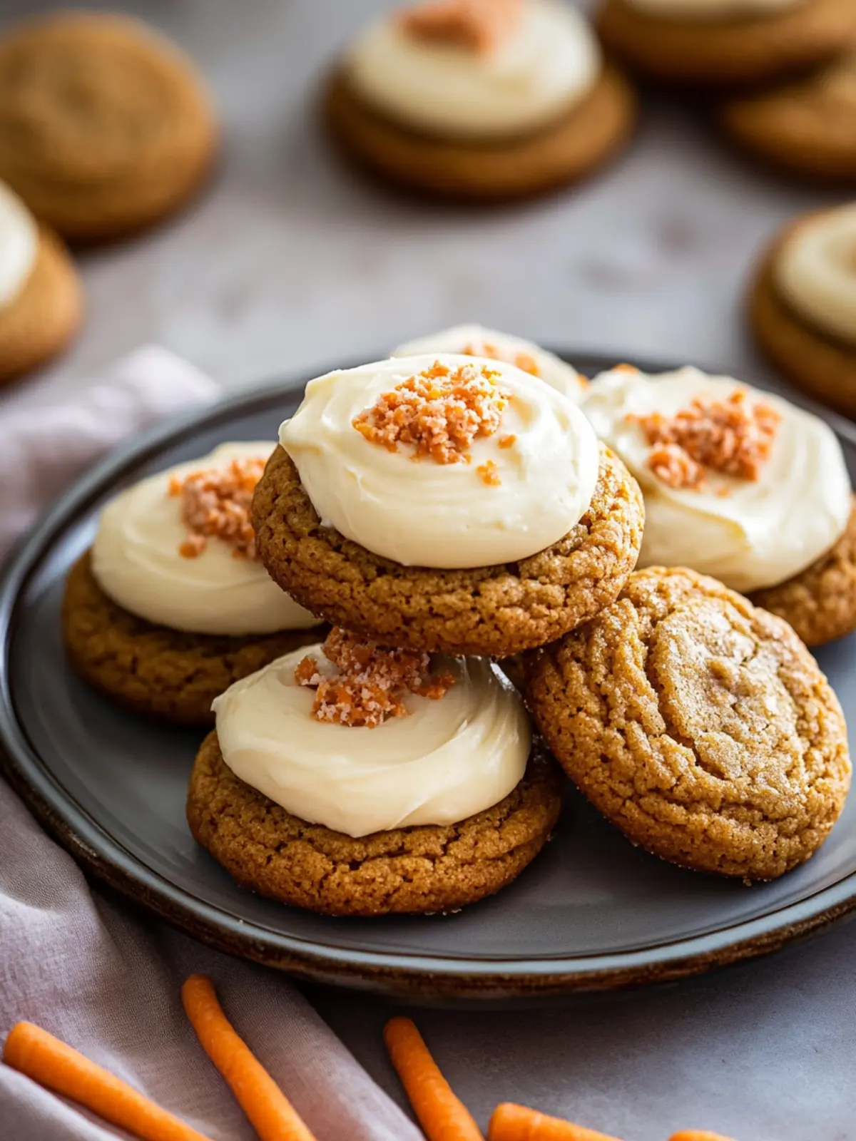 Delicious Carrot Cake Cookies with Cream Cheese Frosting