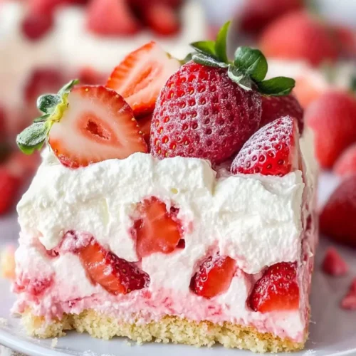 Strawberry Cheesecake Poke Cake