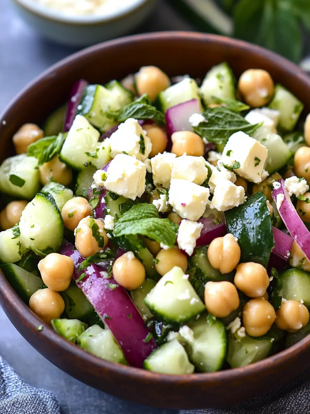 Chickpea Cucumber Feta Salad for a Fresh Flavor Boost