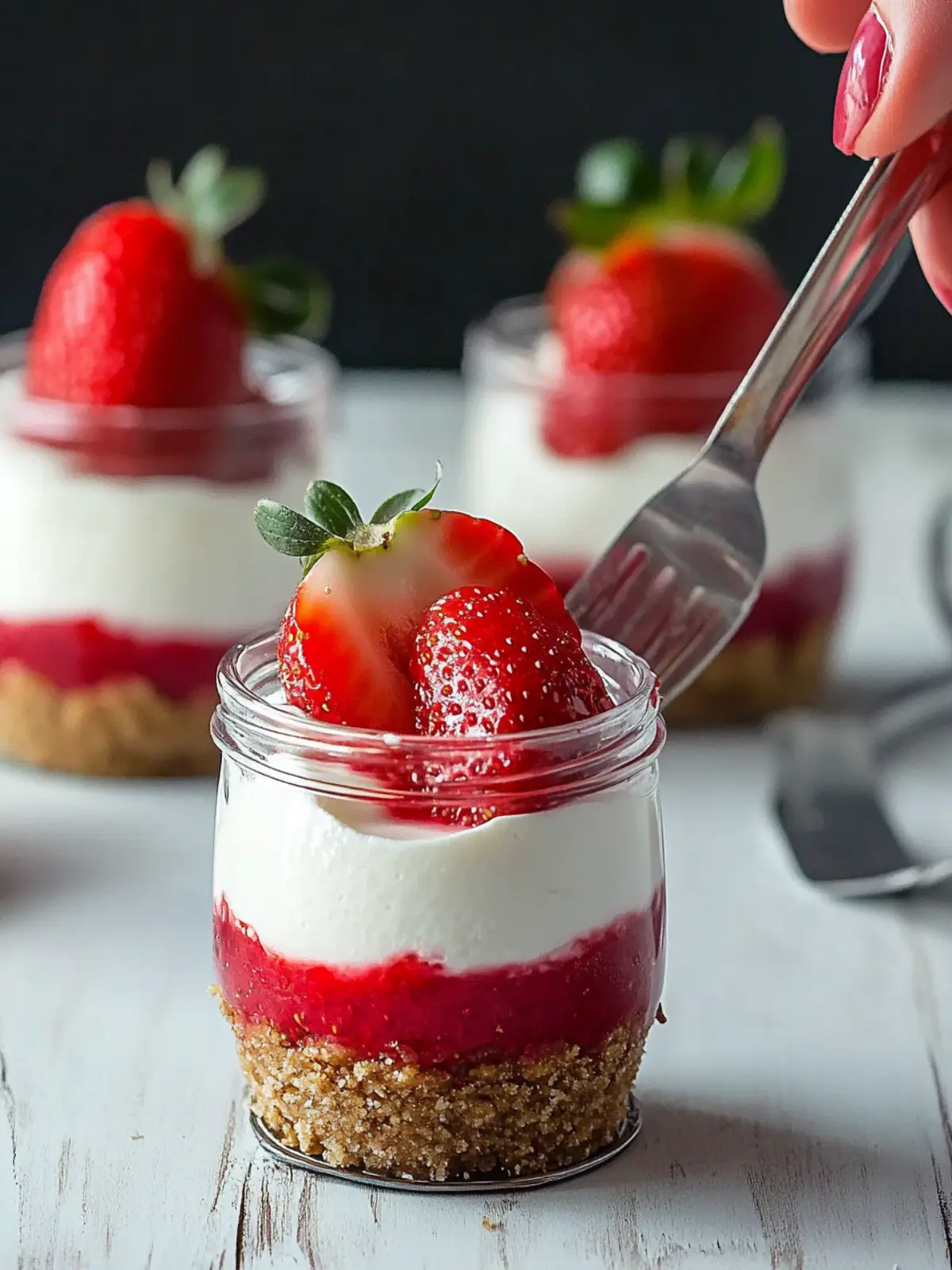 No-Bake Strawberry Cheesecake Cups