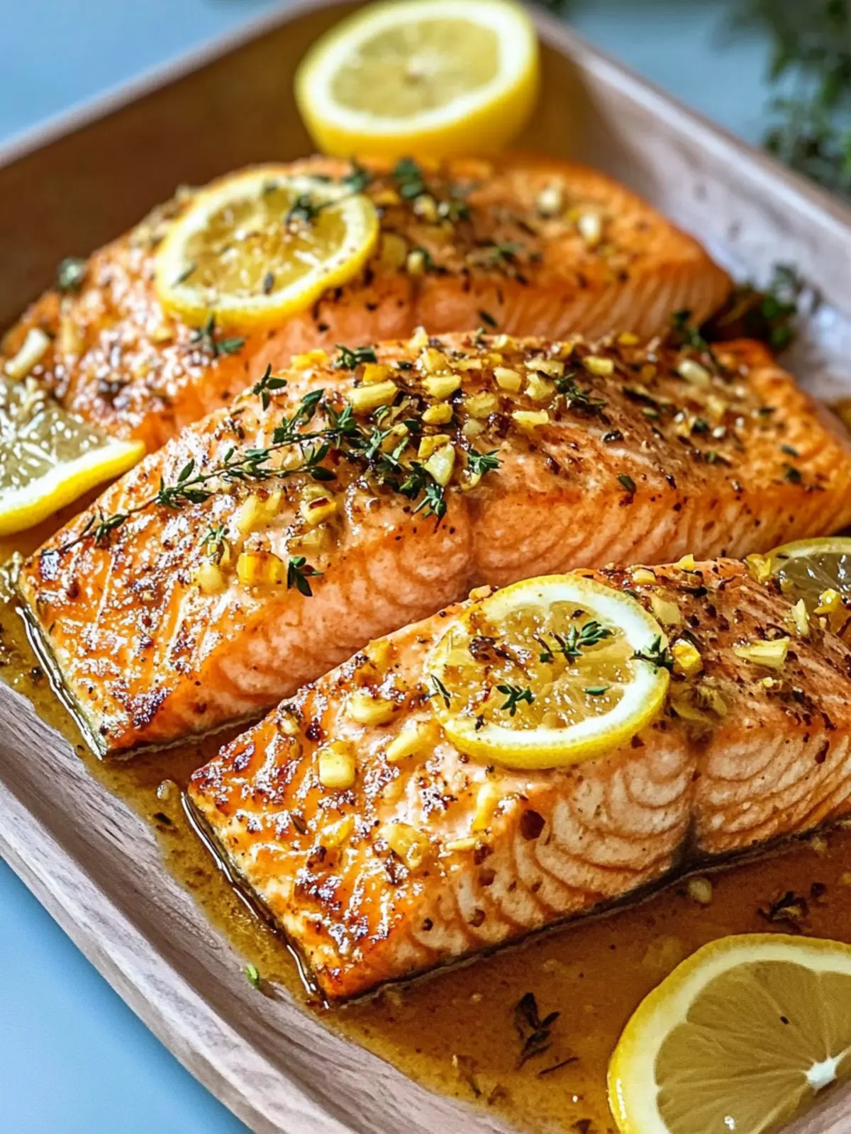 Lemon Garlic Roasted Salmon