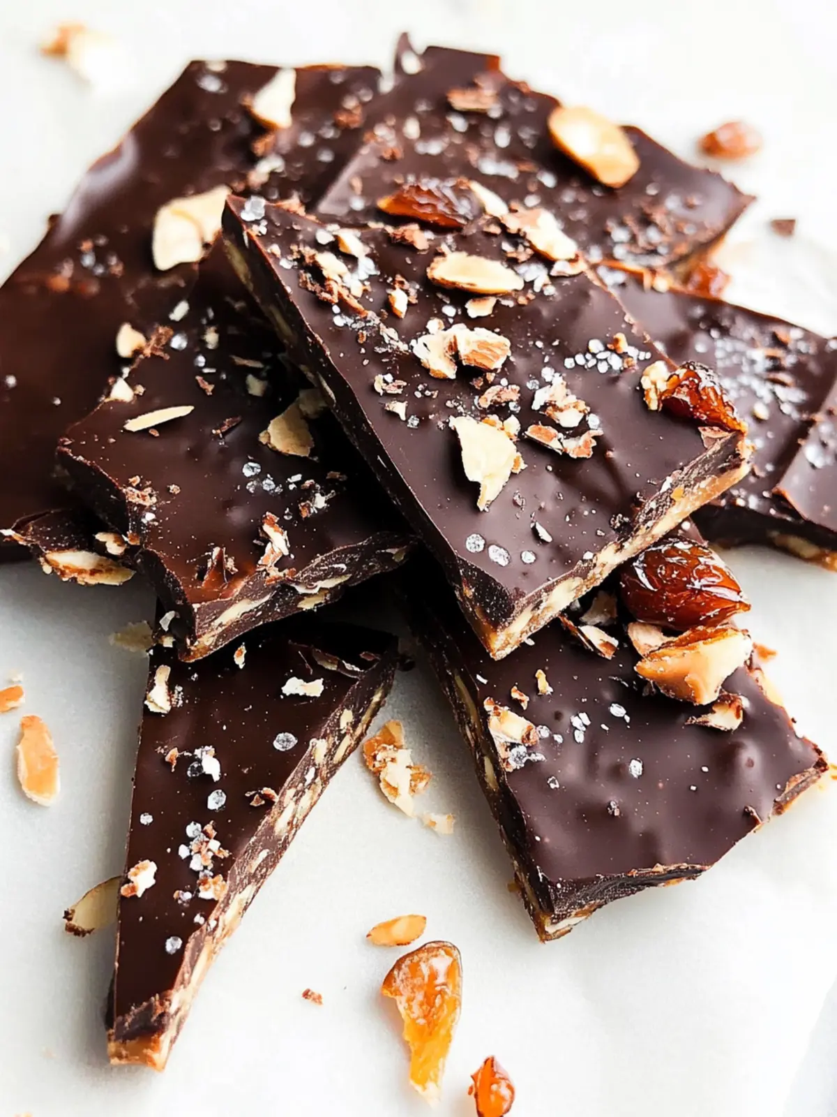 Chocolate Date Bark (Healthy Dessert)