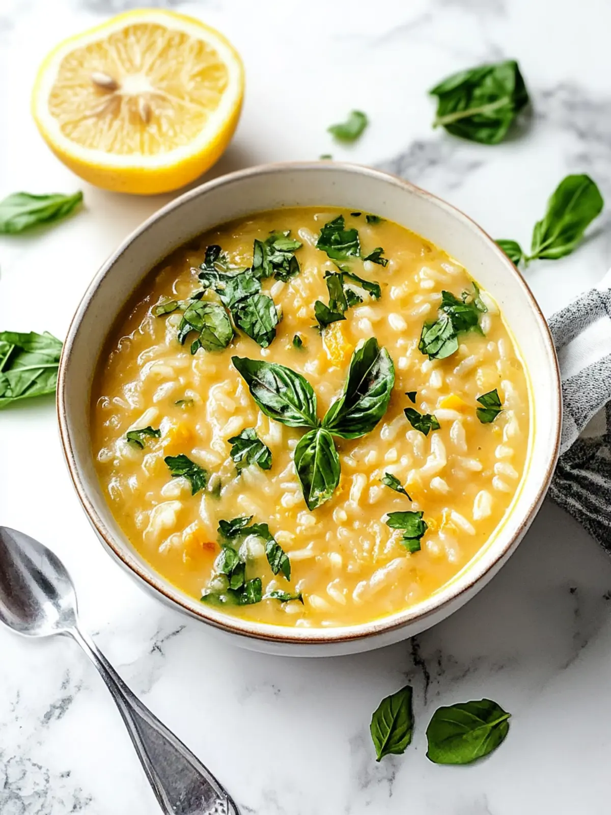 Creamy Lemon Rice Soup!