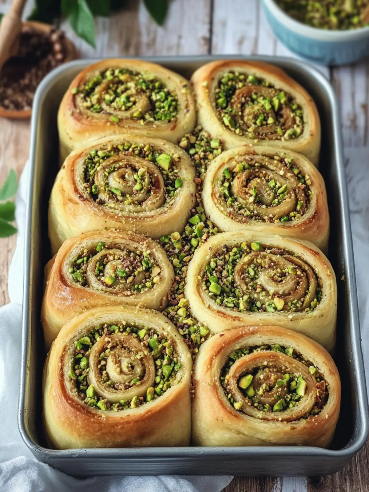 Pistachio Cream Rolls