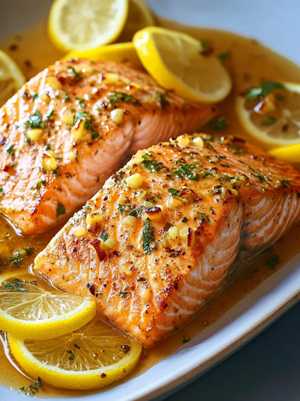 Lemon Garlic Roasted Salmon