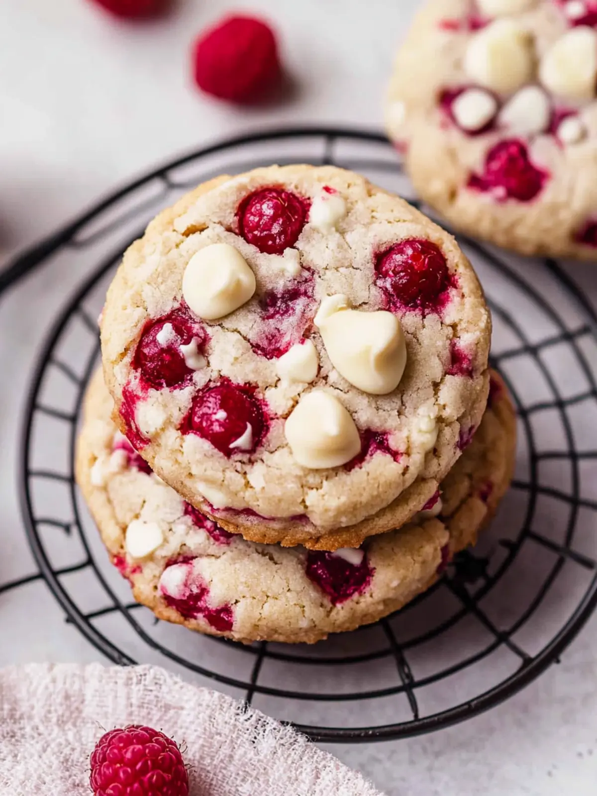 White Chocolate Raspberry Cookies
