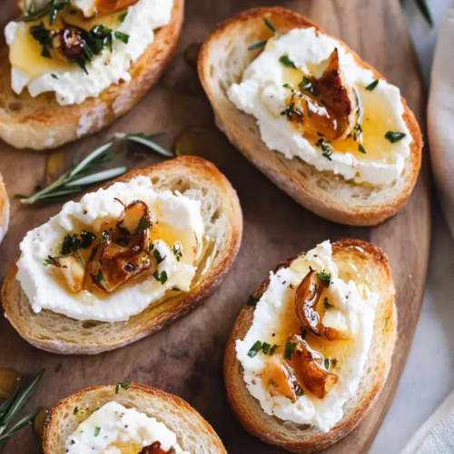 Whipped Feta & Hot Honey Crostini