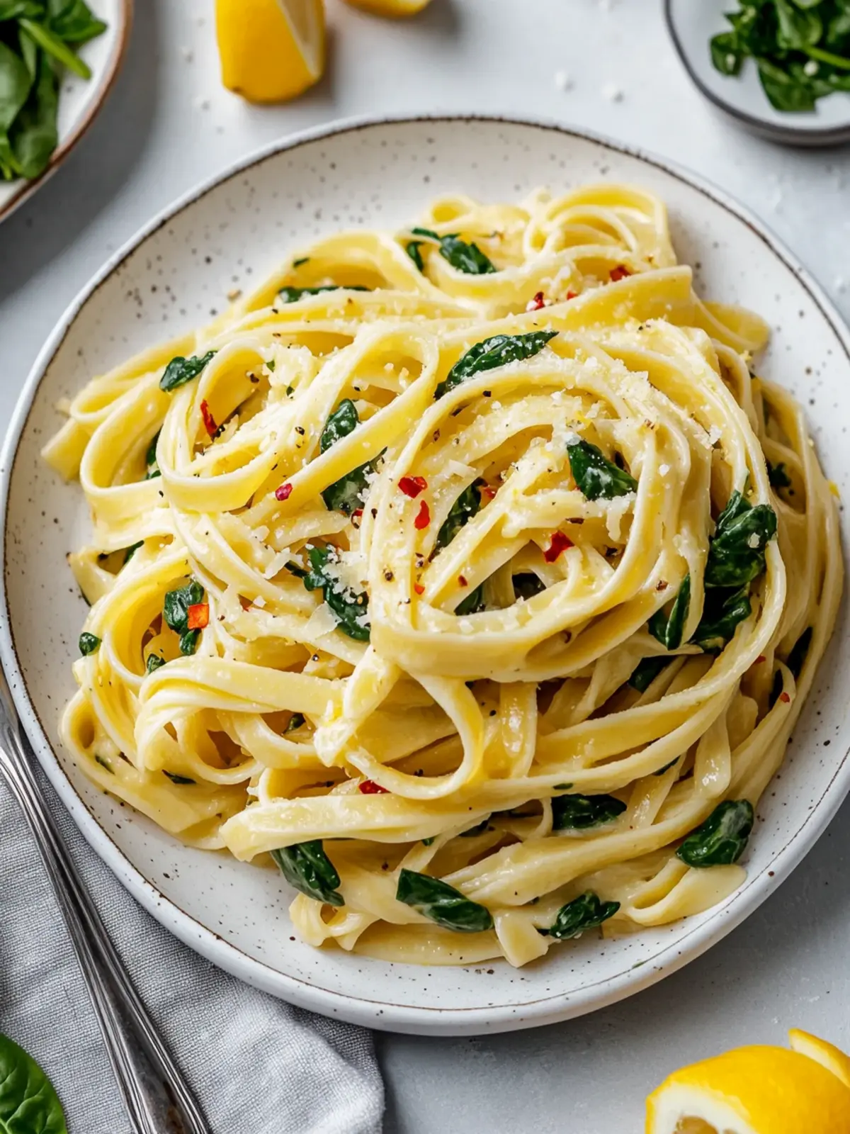 Lemon Spinach Pasta Recipe