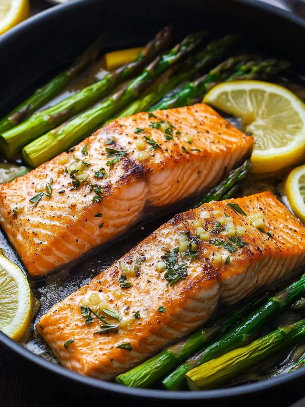 One-Pan Lemon Garlic Butter Salmon & Asparagus
