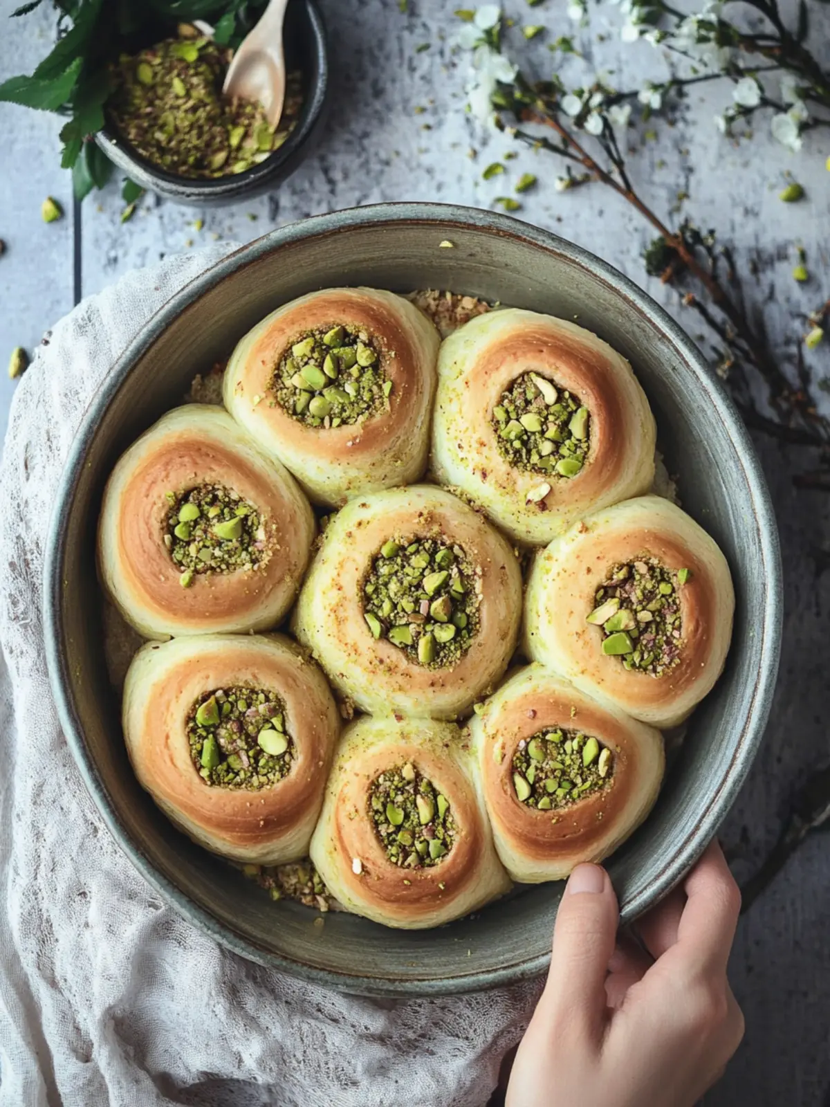 Pistachio Cream Rolls