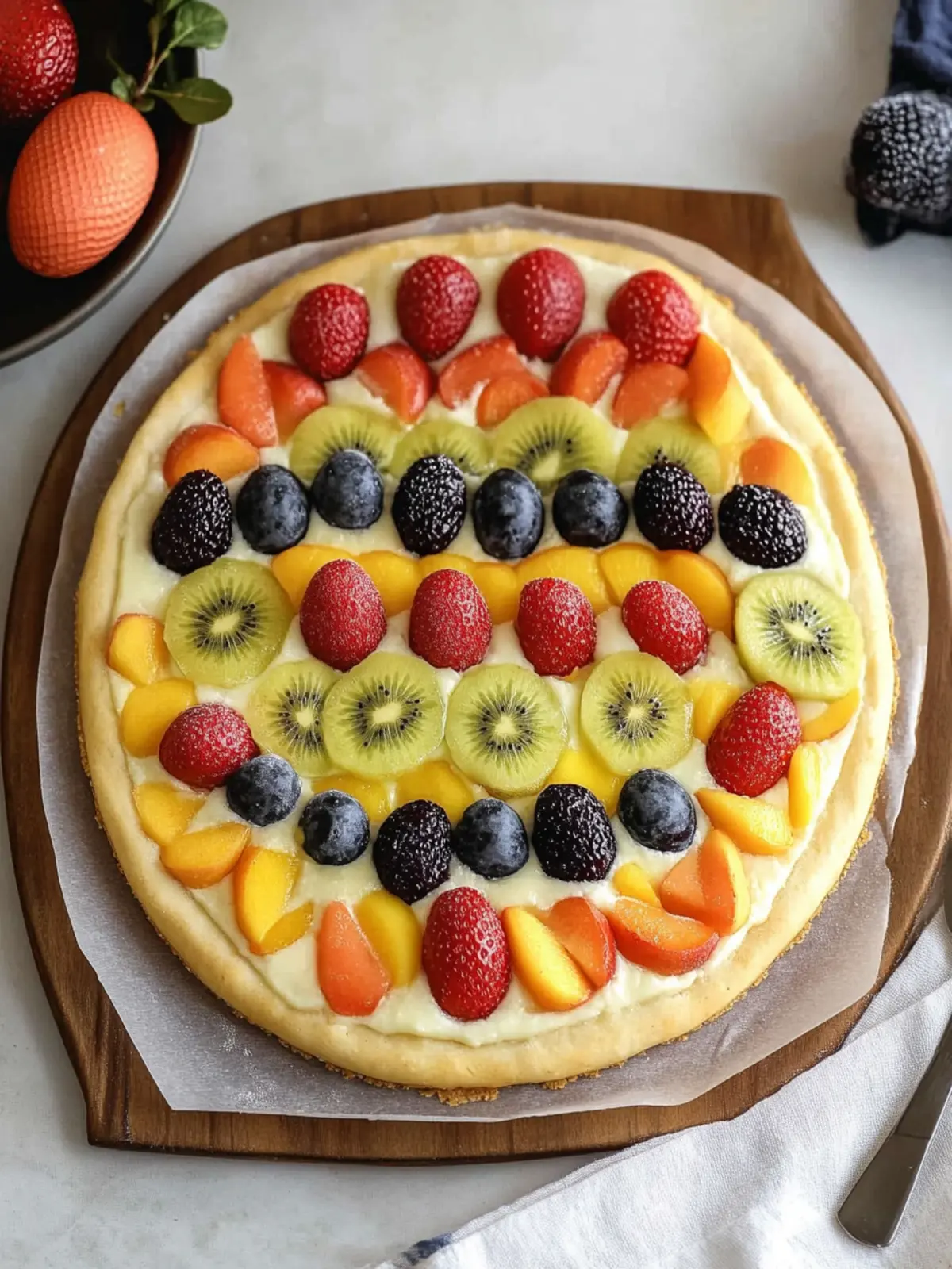 Easter Egg Fruit Pizza