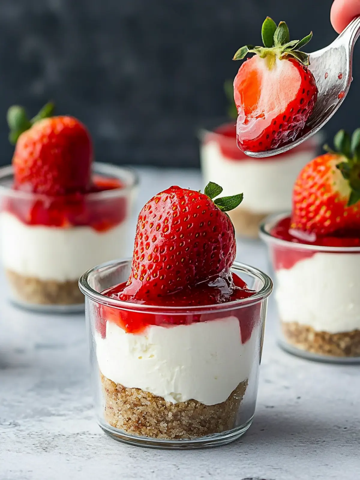 No-Bake Strawberry Cheesecake Cups