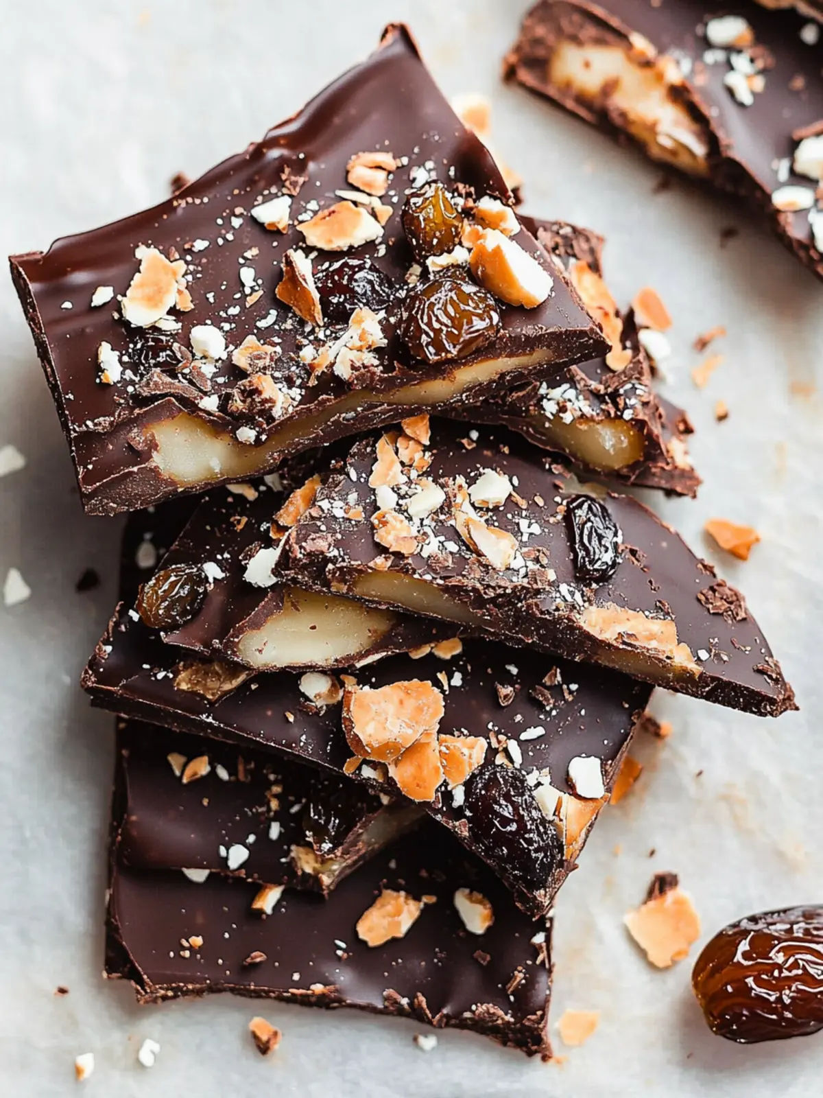 Chocolate Date Bark (Healthy Dessert)