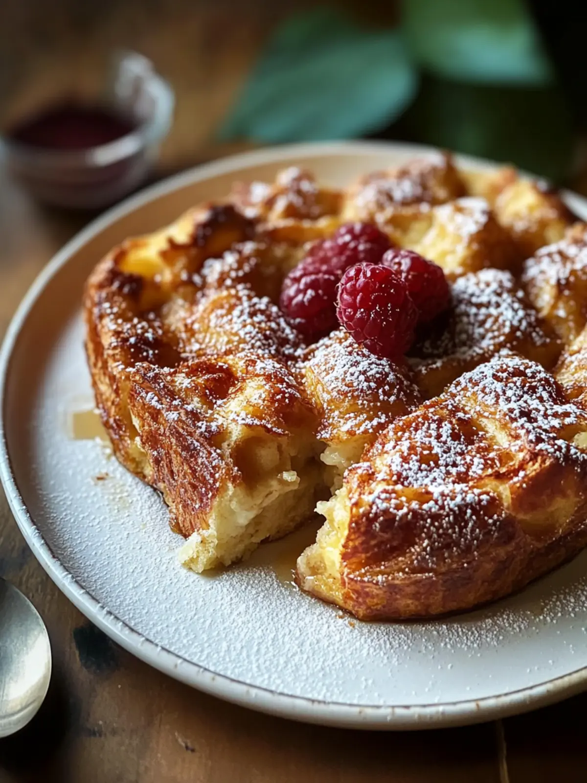 Croissant french toast casserole