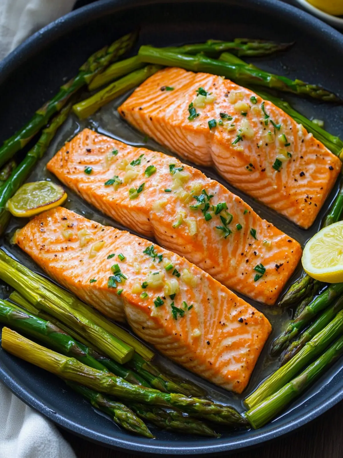 One-Pan Lemon Garlic Butter Salmon & Asparagus