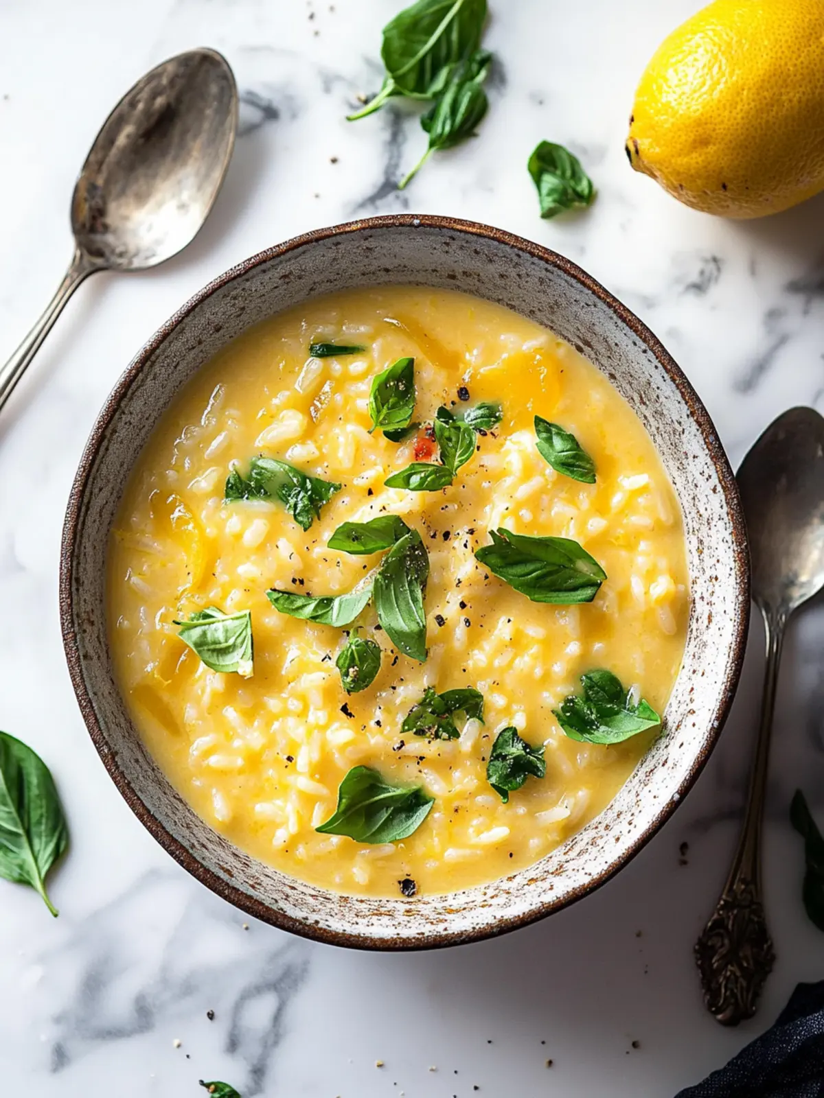 Creamy Lemon Rice Soup!