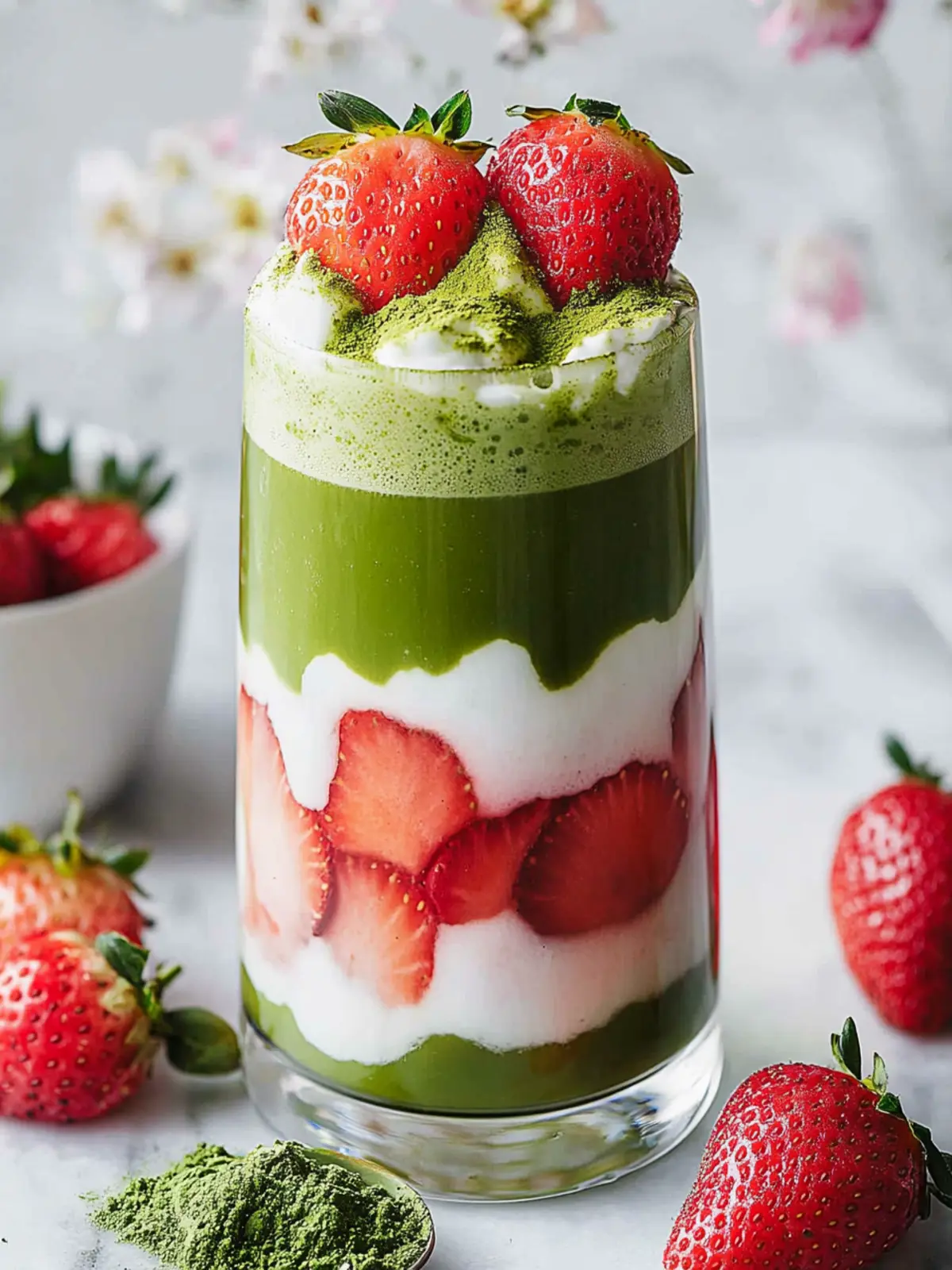 Strawberry Matcha Latte