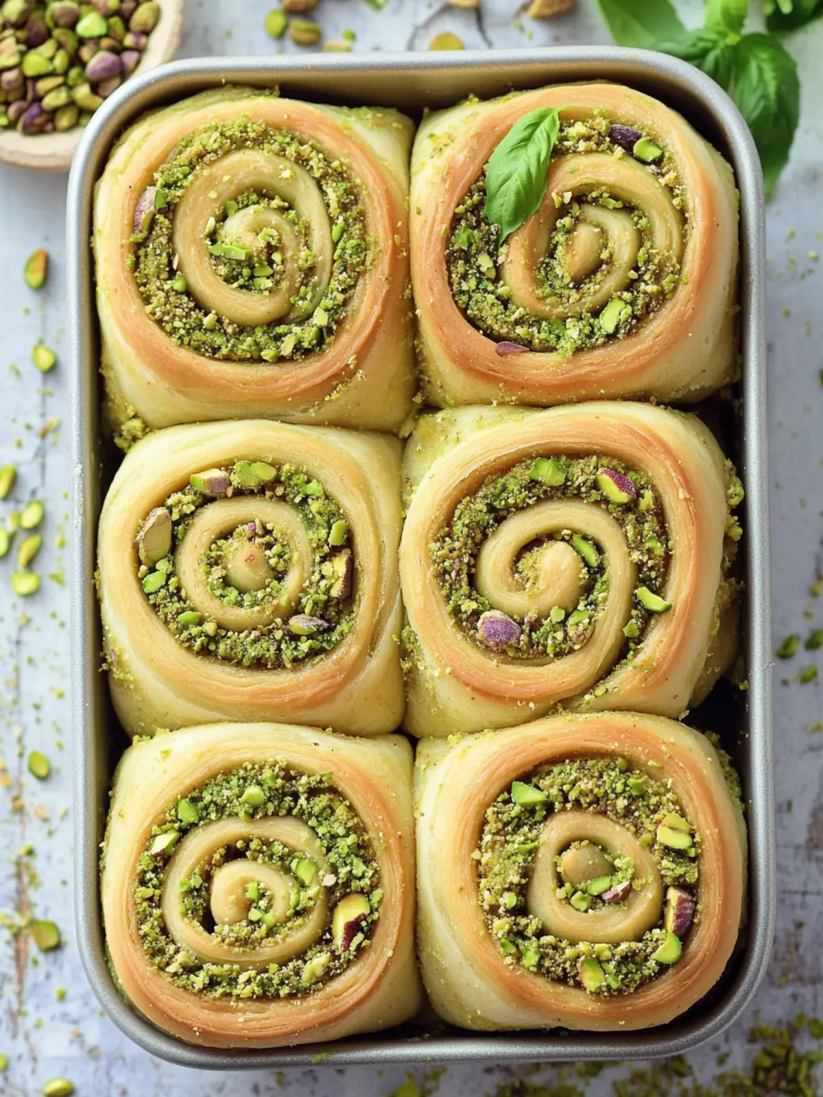 Pistachio Cream Rolls