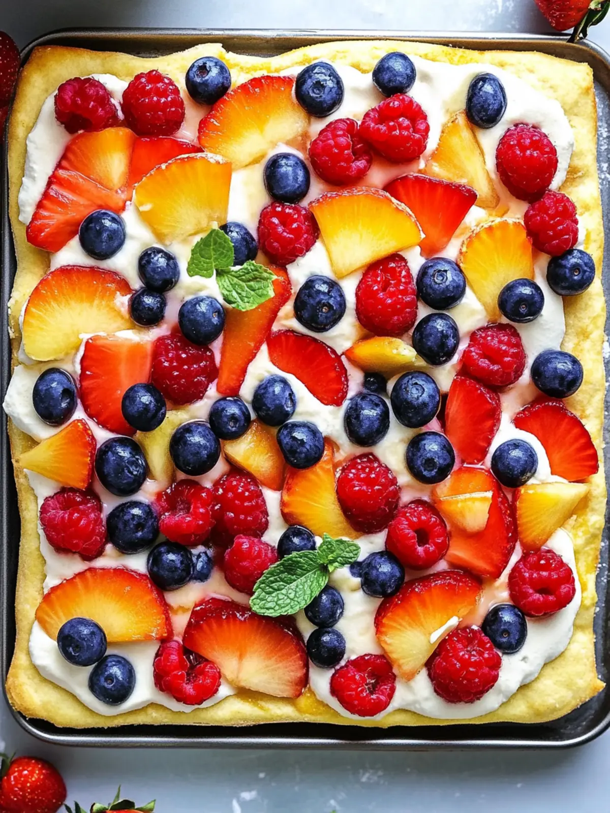 Fruit Pizza Summer Dessert