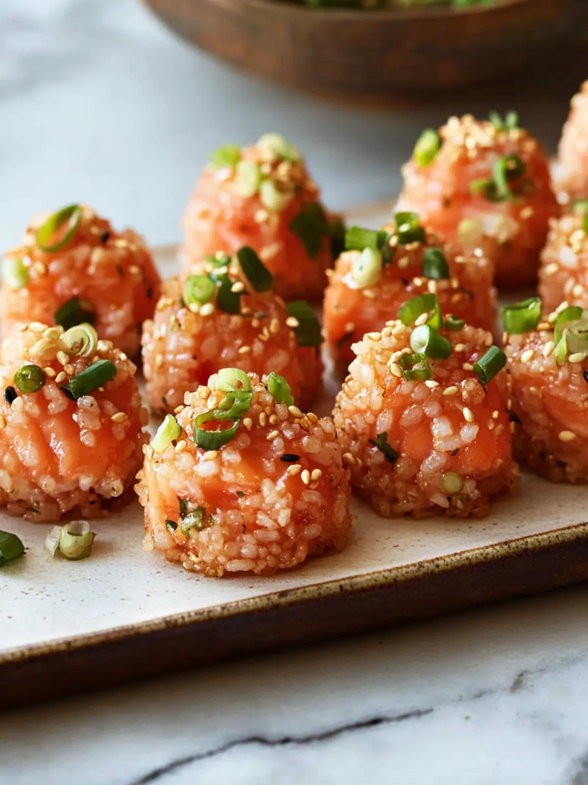 Crispy Rice Salmon Bites