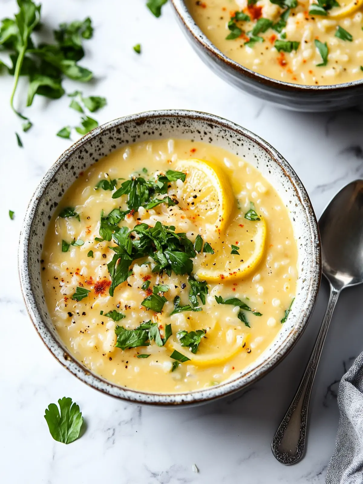 Creamy Lemon Rice Soup!