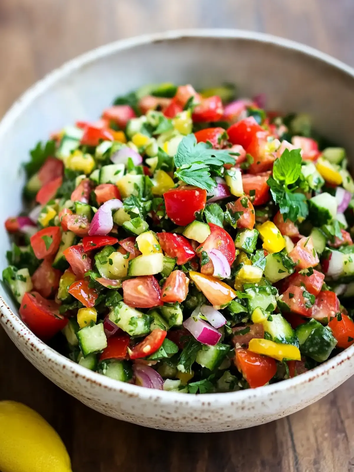 Simple and Fresh Israeli Summer Salad That’s Bursting with Flavor