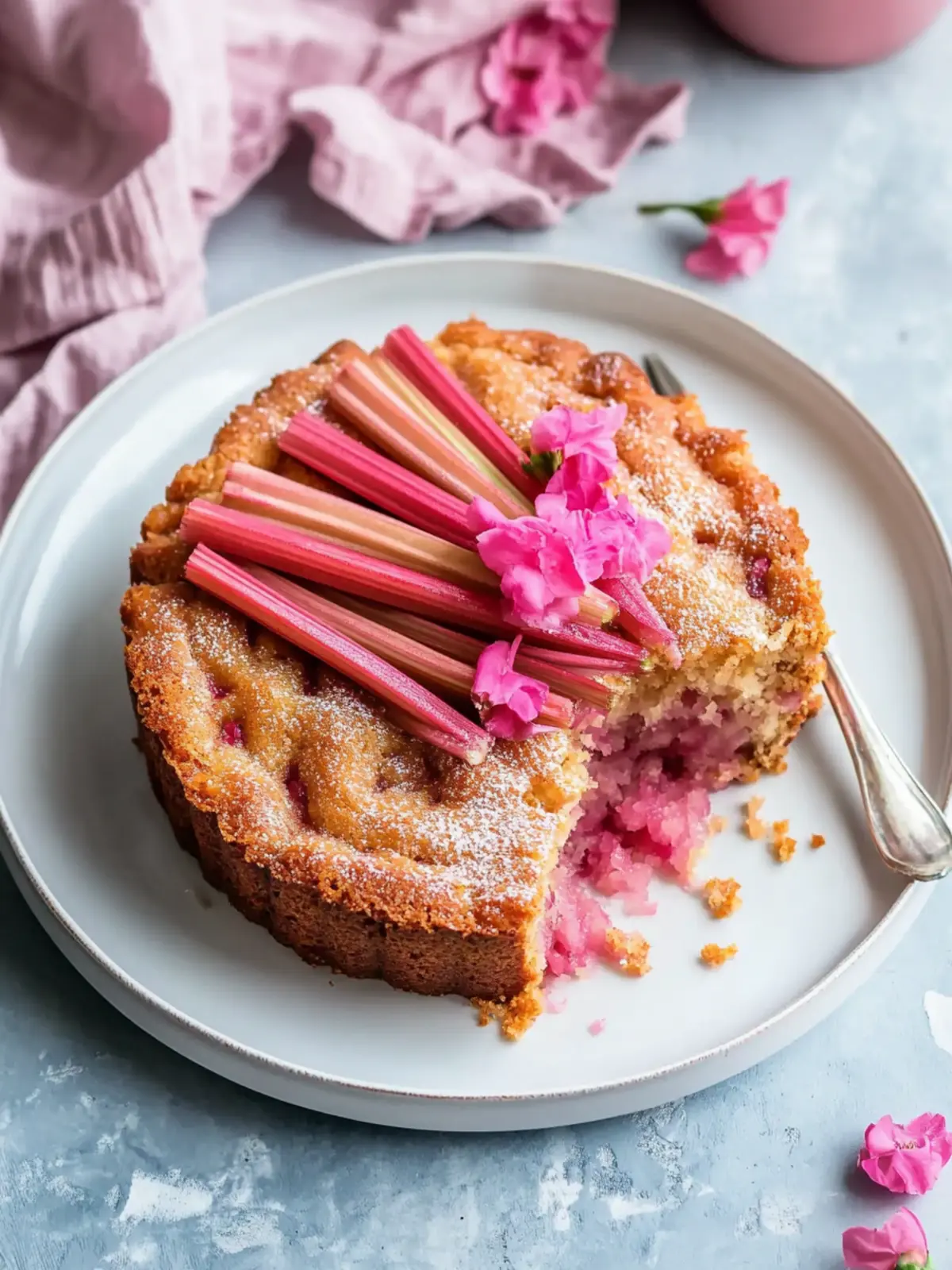 Rhubarb cake recipe