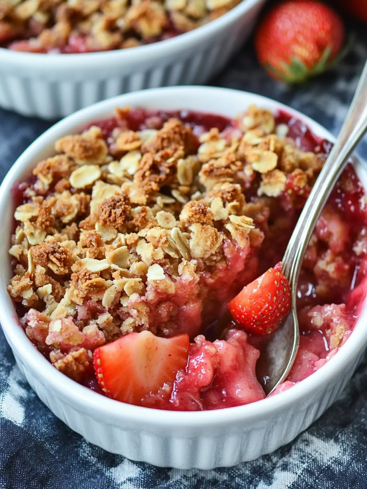 Strawberry rhubarb crisp recipe