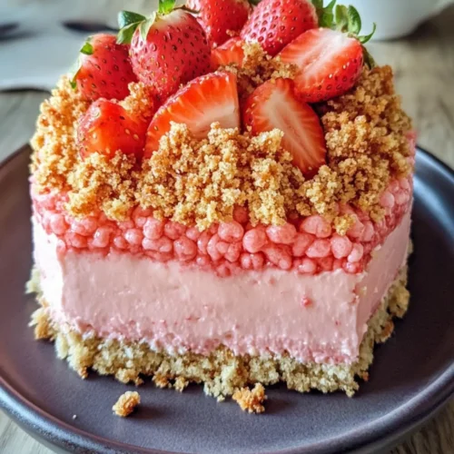 Strawberry crunch cake recipe