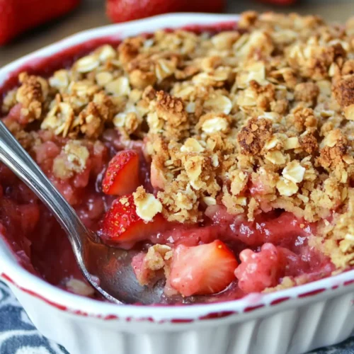 Strawberry rhubarb crisp recipe