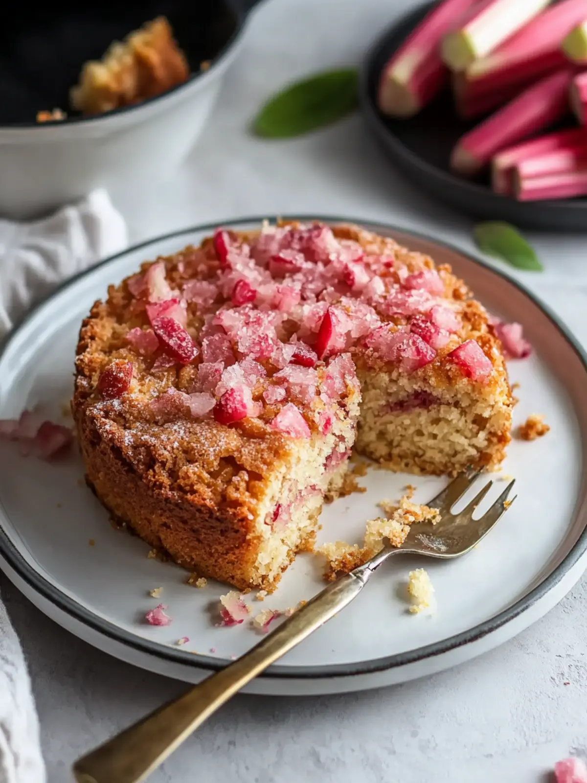 Rhubarb cake recipe