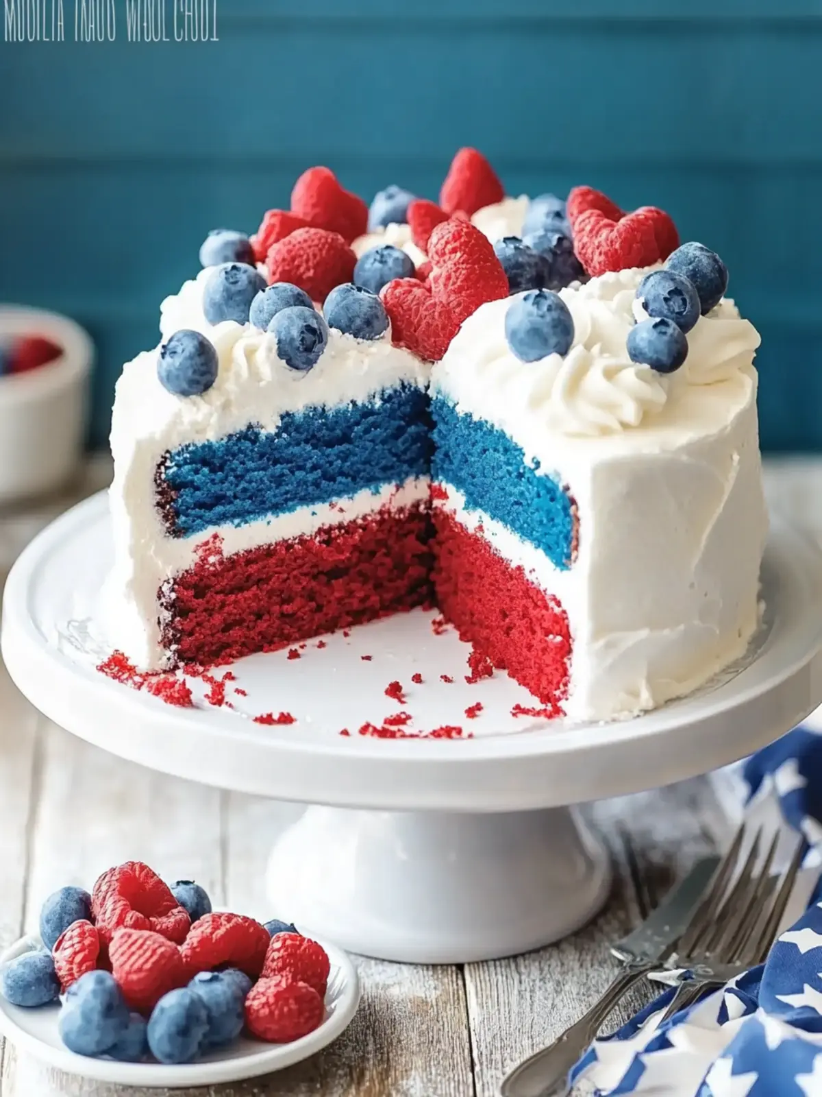 Red white and blue cake recipe