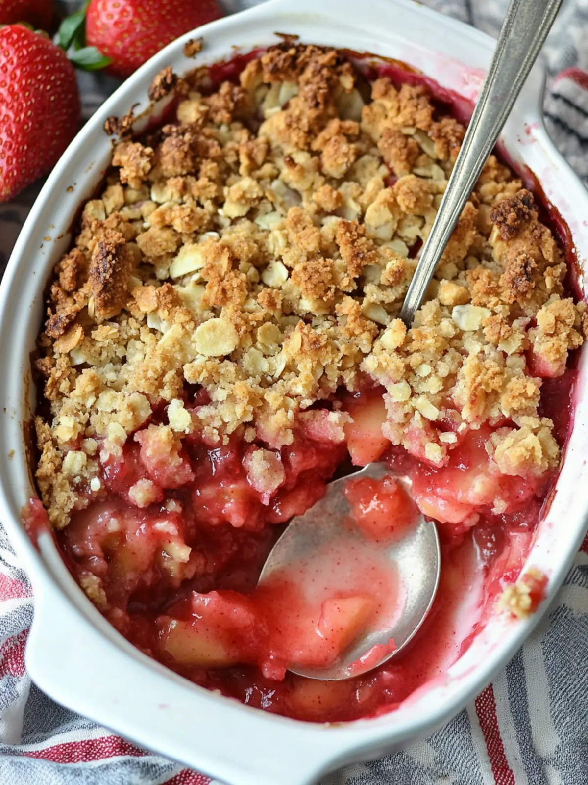Strawberry rhubarb crisp recipe