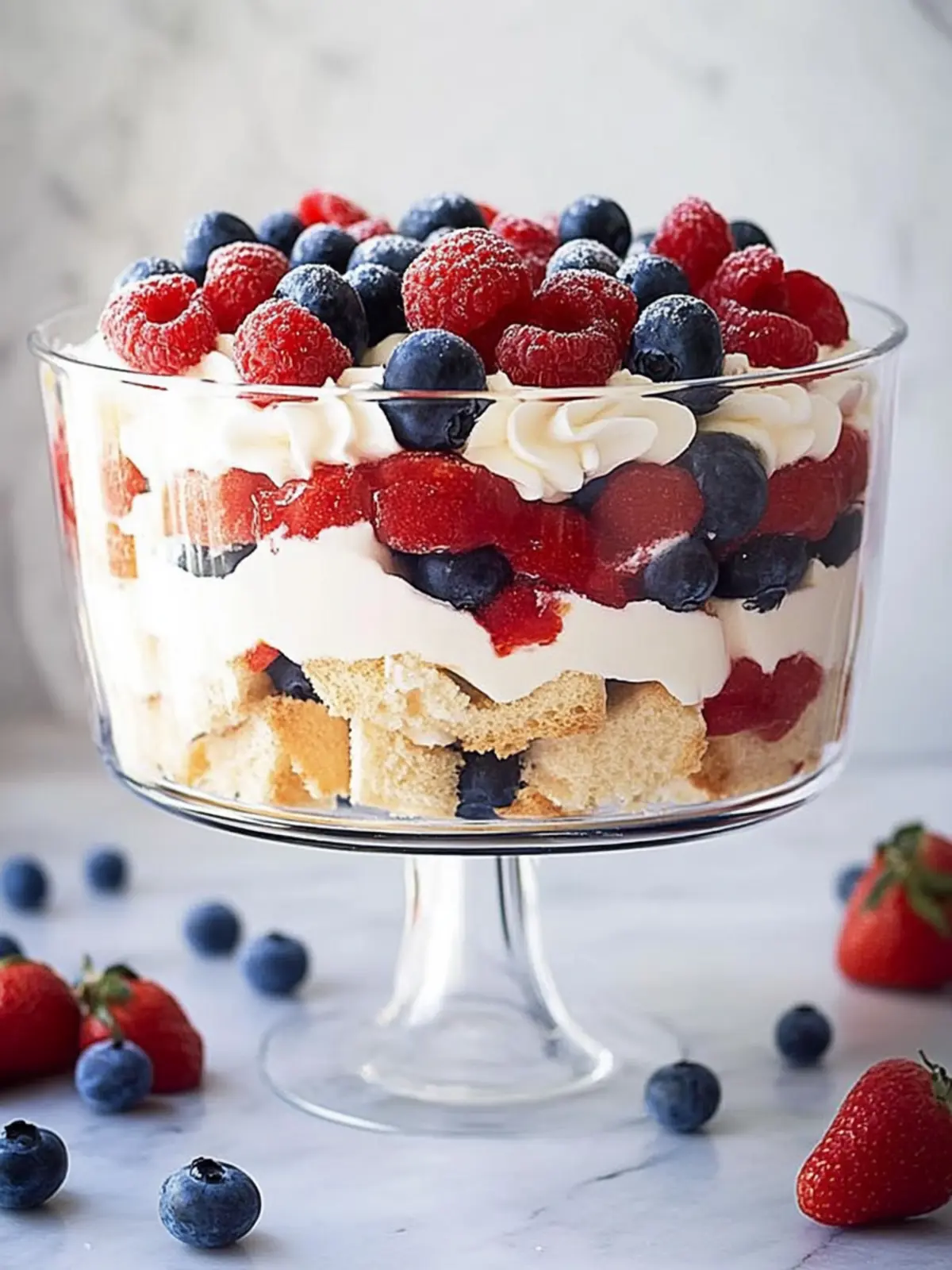 Red white and blue trifle recipe
