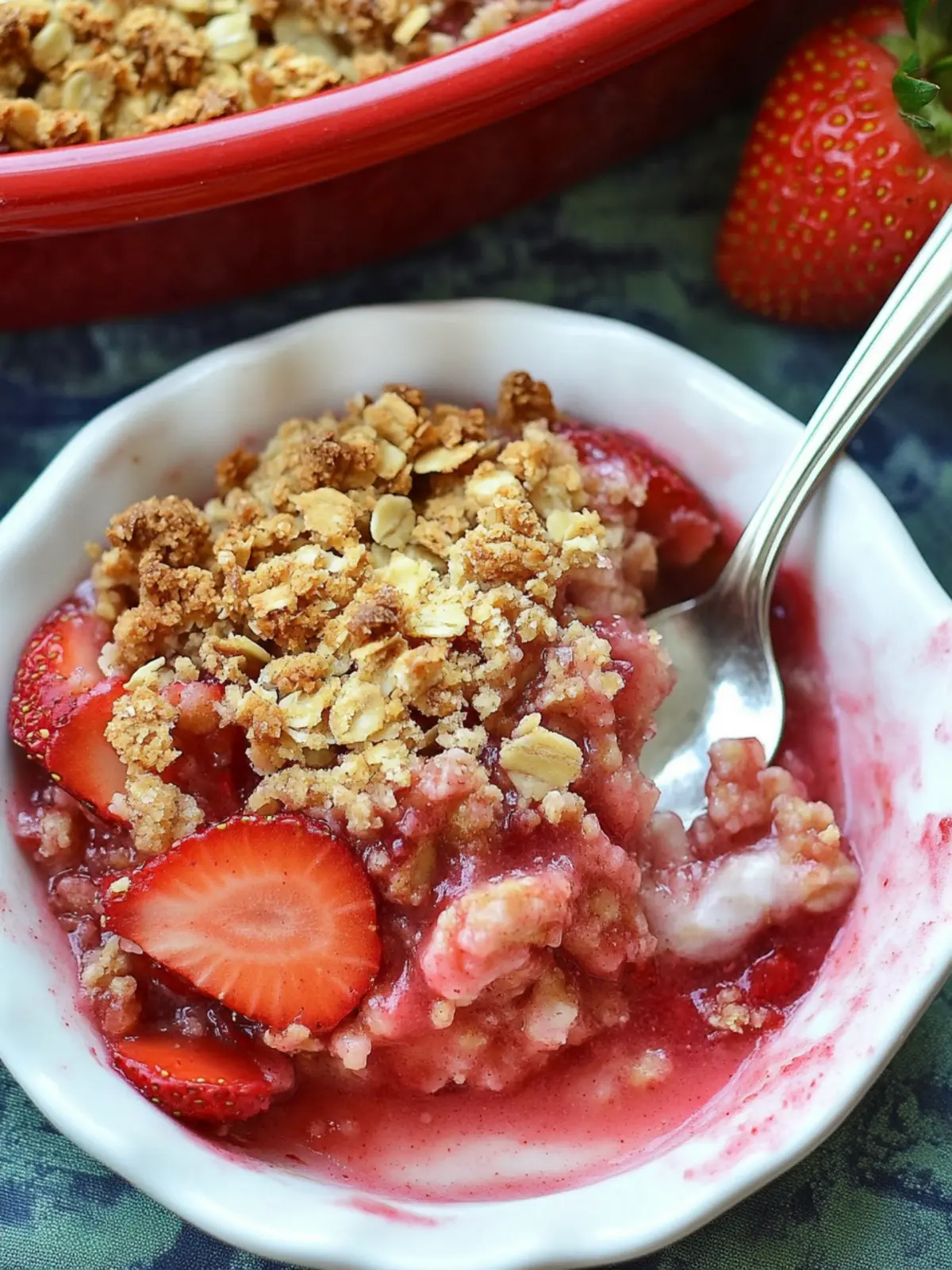 Strawberry rhubarb crisp recipe