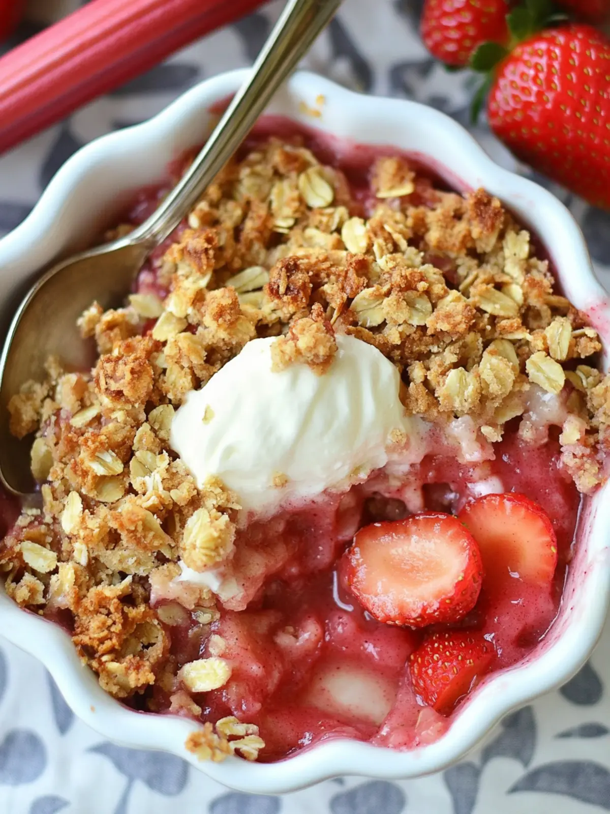 Strawberry rhubarb crisp recipe