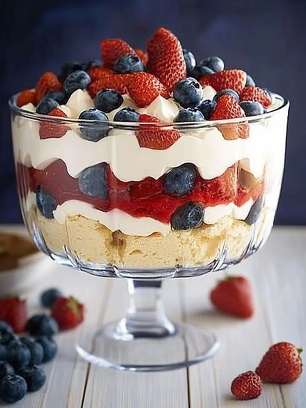 Red white and blue trifle recipe