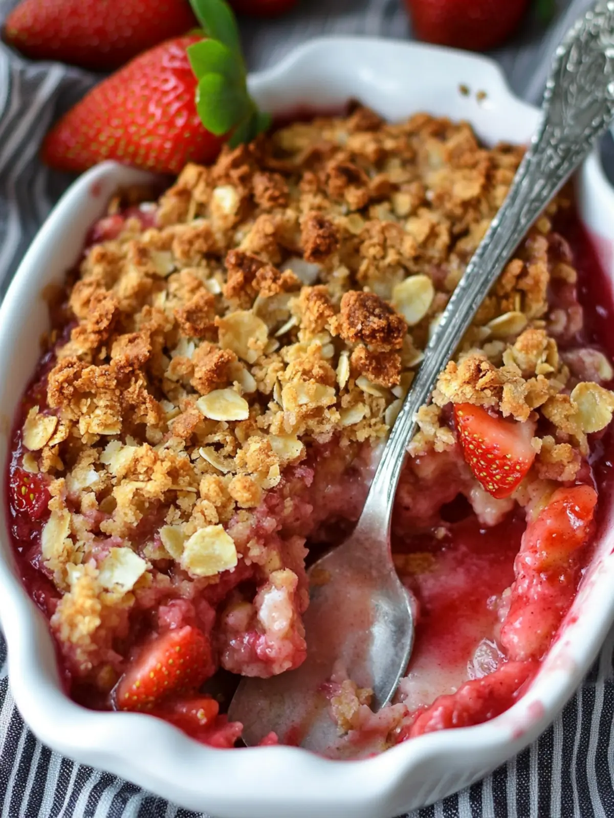 Strawberry rhubarb crisp recipe