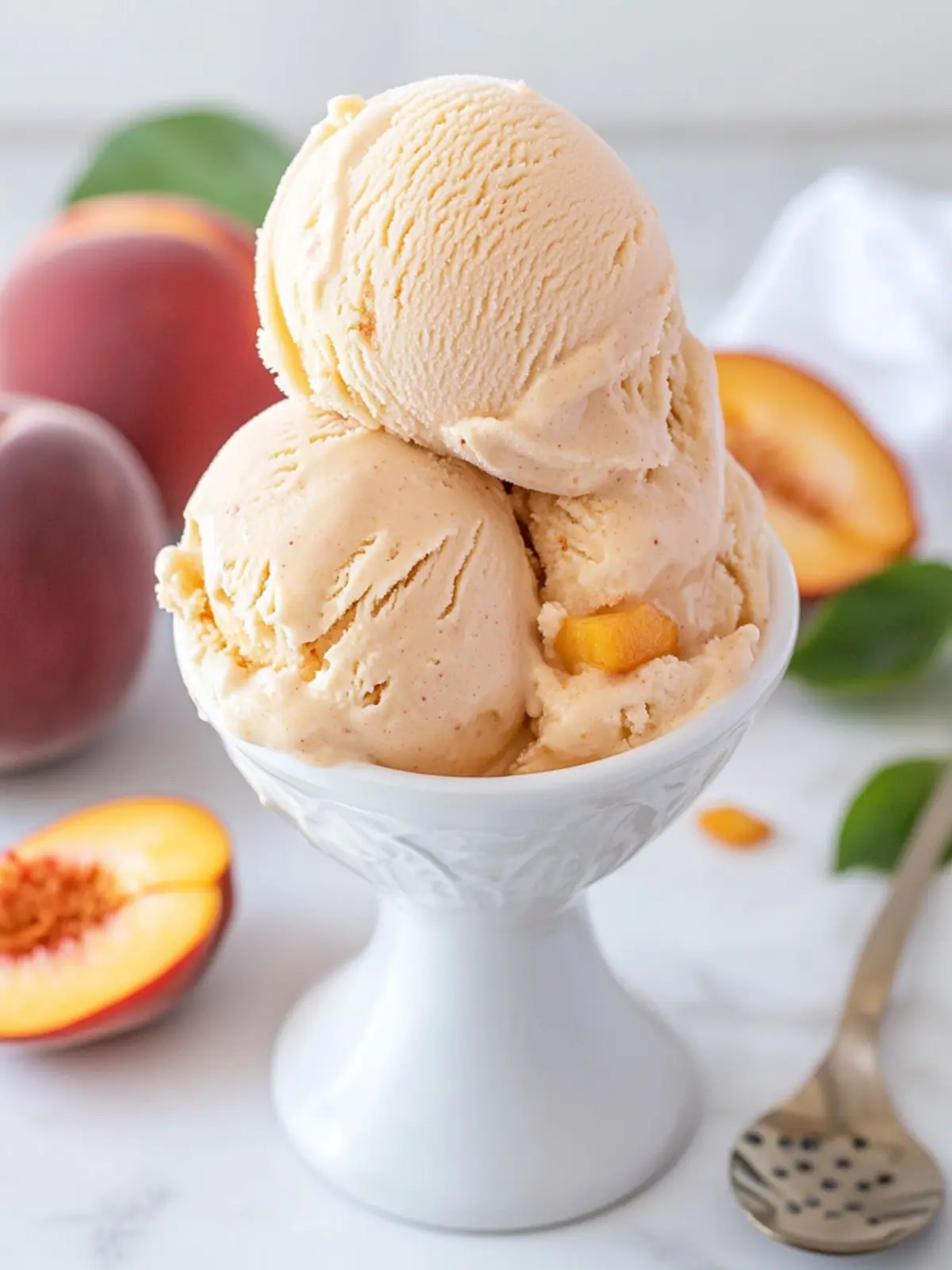 Peach ice cream homemade recipe