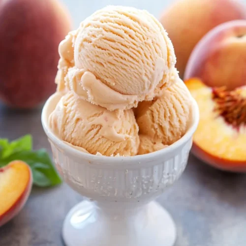 Peach ice cream homemade recipe